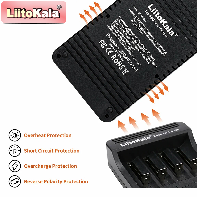 LiitoKala Lii-500 Battery Char - đánh giá và giá Vape Battery 18650